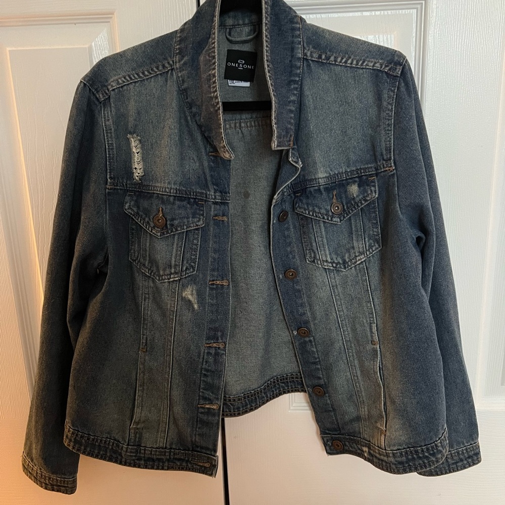 One5One Distressed Jean Jacket